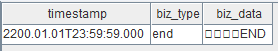 End signal in the output table when sortColumn is set to NULL