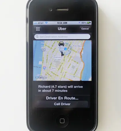 Uber map