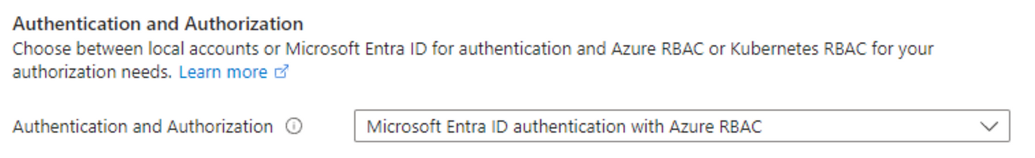 Authentication and Authorization options