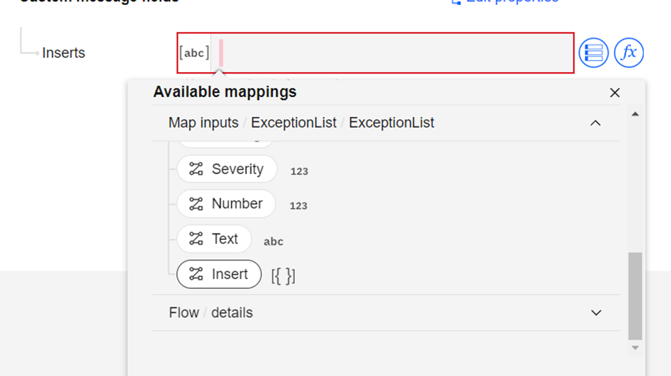 Click on “ExceptionList”, scroll down, and select “Insert”