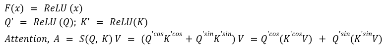 Non-negativity of the attention matrix formula