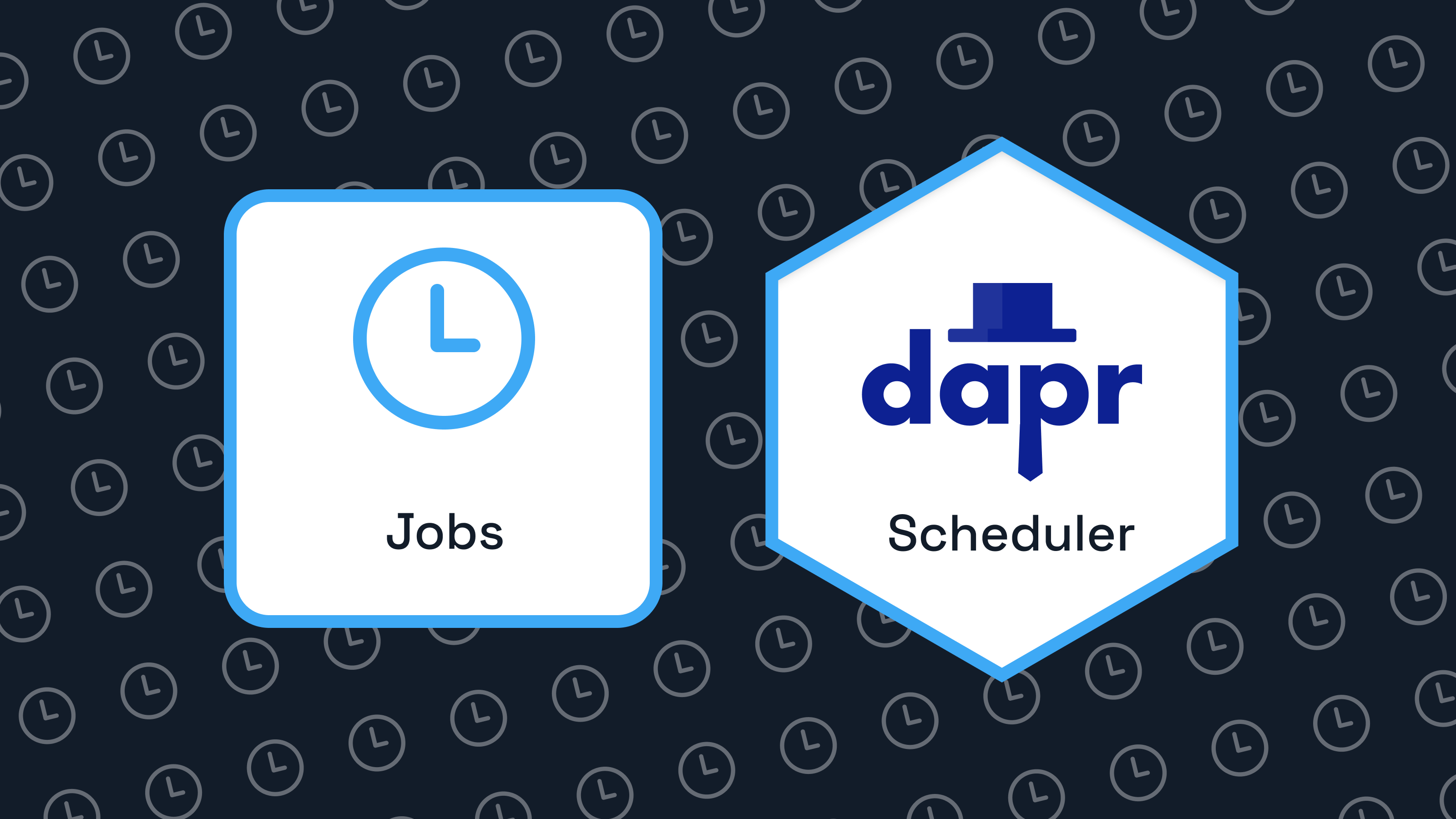 Jobs and Dapr Scheduler logos