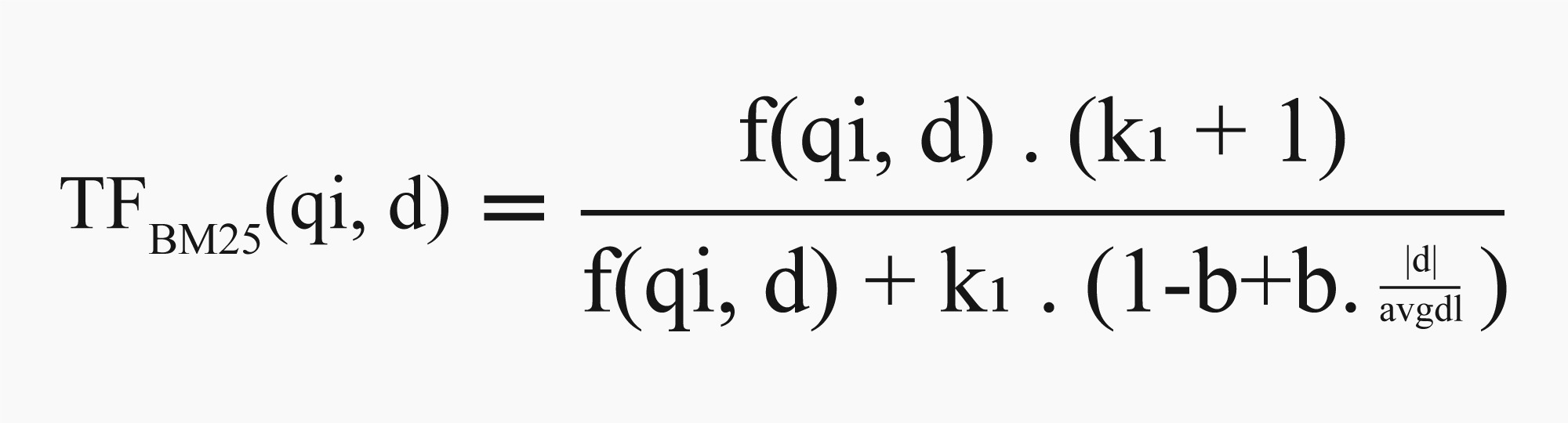 Term Frequency formula
