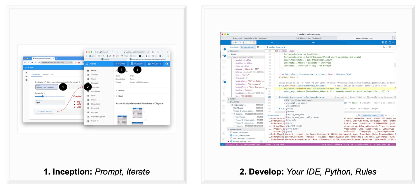 Screenshot of the inception and development phase of Web/GenAI