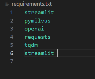 requirements.txt file components