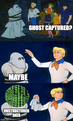 Scooby Doo cartoon: Unstructured data