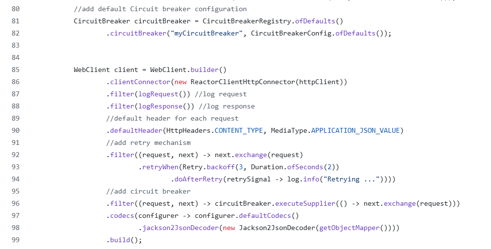 Add Resilience and Retry Mechanism to WebClient