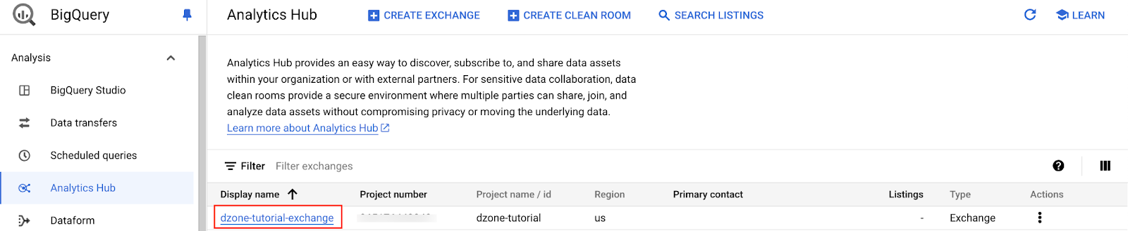 Click on the dzone-tutorial-exchange