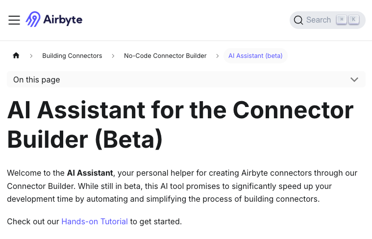 Airbyte introducing AI assistant that will help users build connectors.