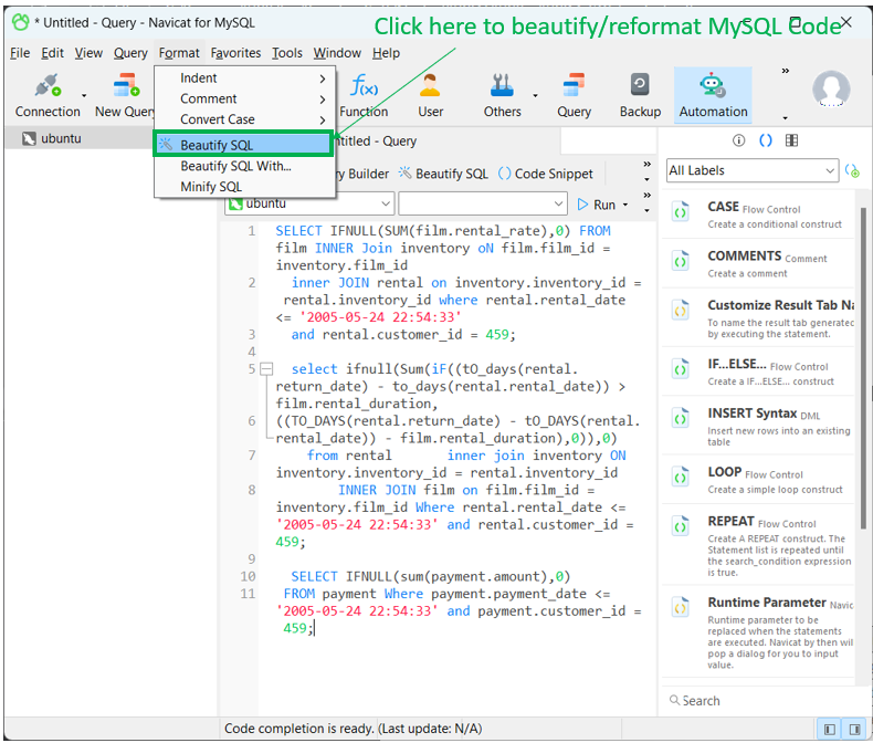 MySQL Formatter: How to Make Beautiful Code