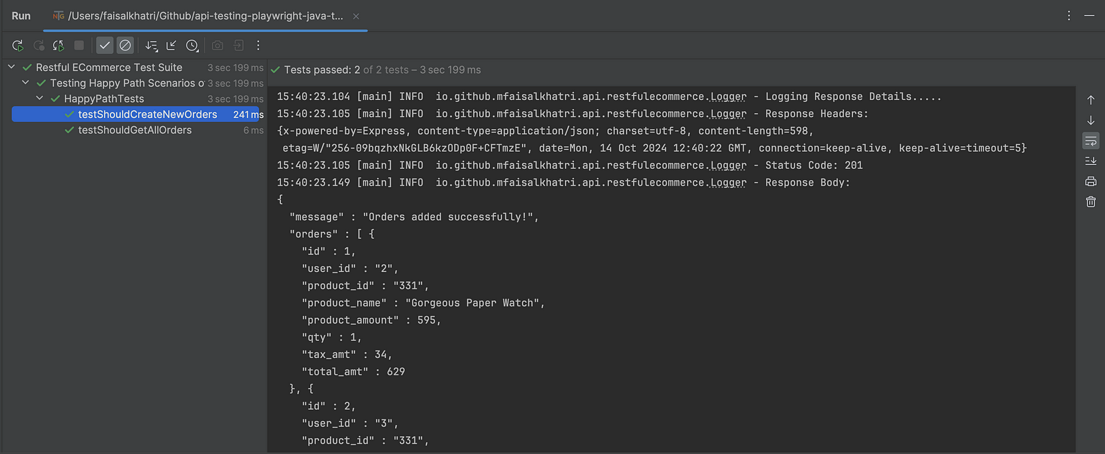 POST API Response Logs 1