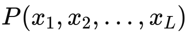 The probability of a sentence