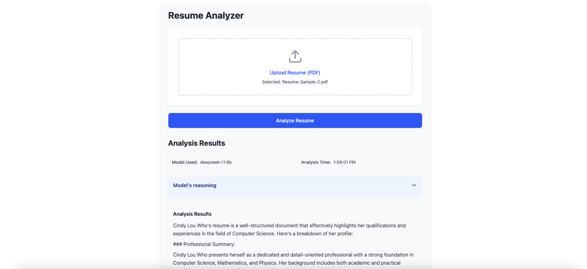 Resume Analyzer App