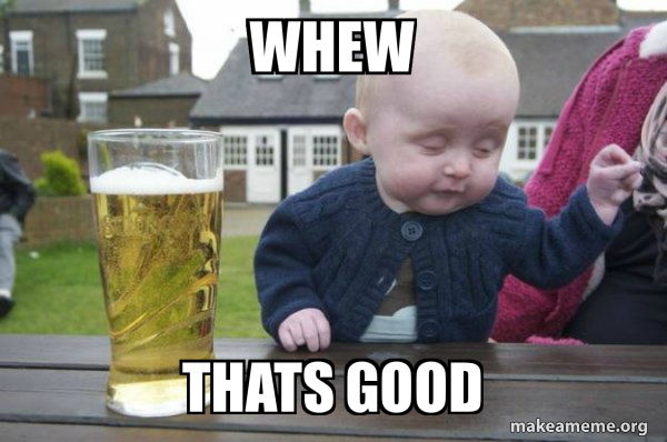 Silly photo of a drunk baby