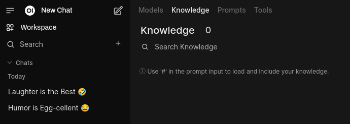 Knowledge tab