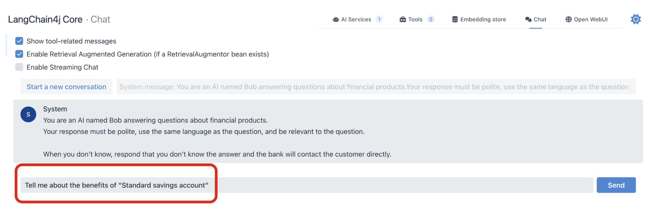 Input this prompt: Tell me about the benefits of a "Standard savings account"