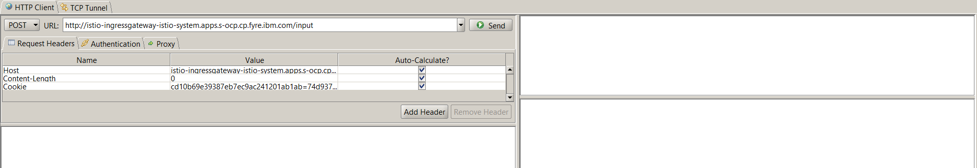 Test the httpinputflow service using any HTTP client app