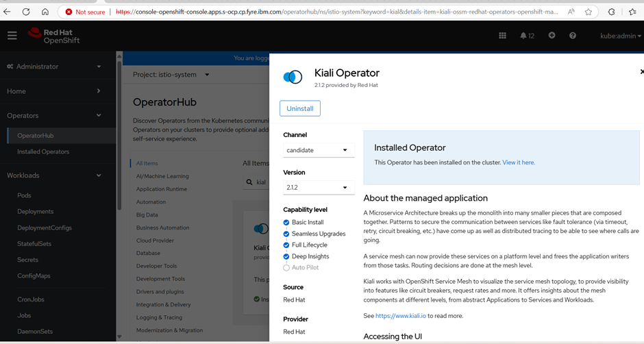 Install Kiali Operator