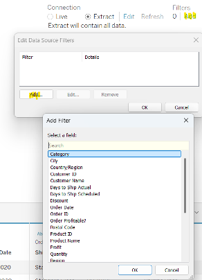 Data source filters