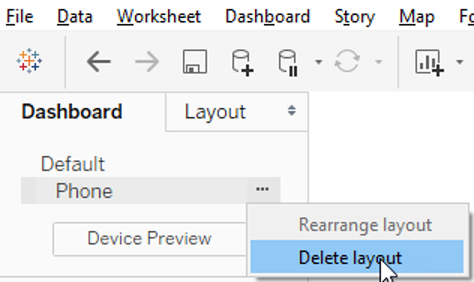 Mobile layout in Tableau