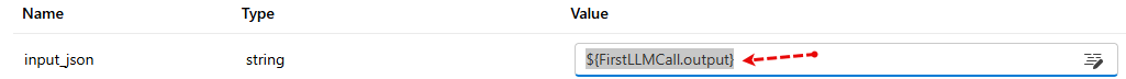 Select $FirstLLMCall.output