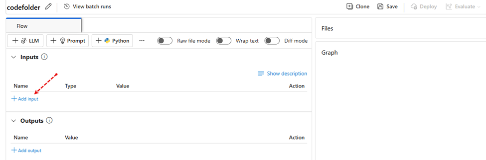 Click on + Add input