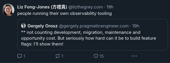 A screenshot of a post about observability