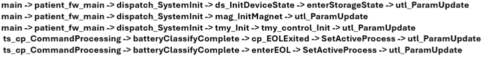 An excerpt capturing five paths from a Python code.