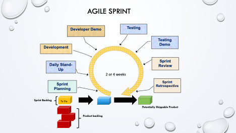 An image showing an Agile Sprint cycle.