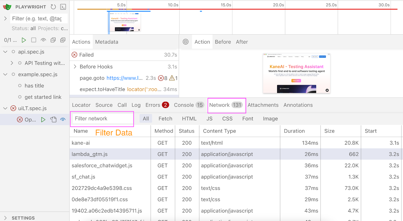 Network tab