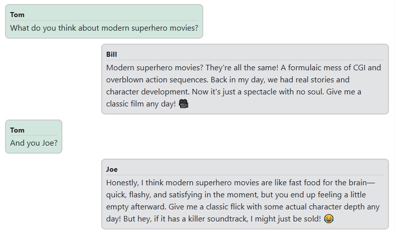 Conversation about movies 1