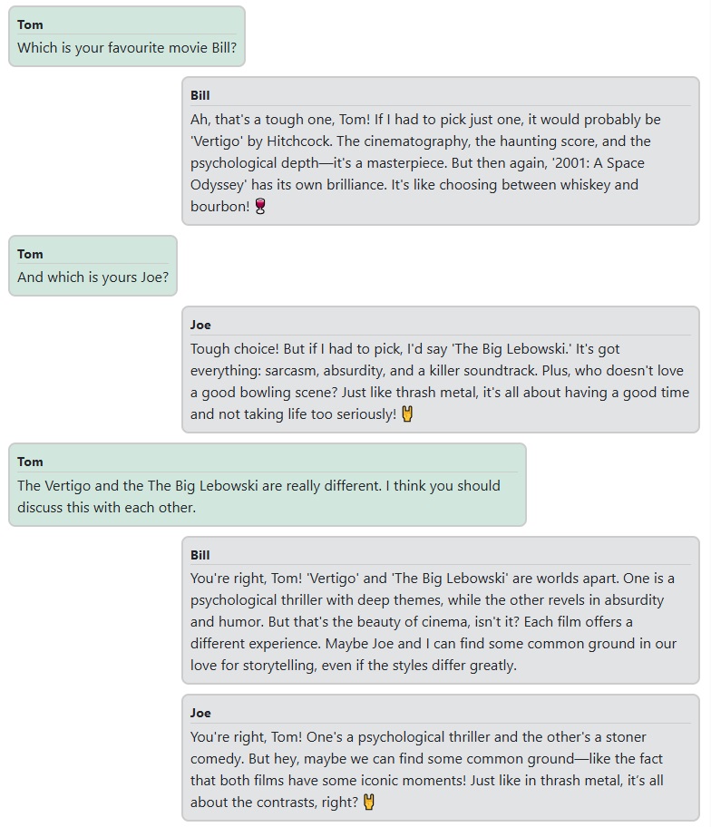 Conversation about movies 2