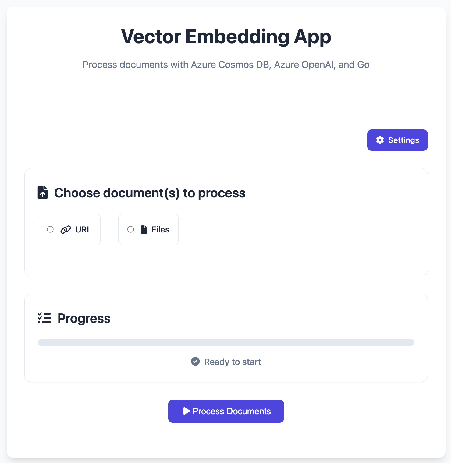 Vector embedding app