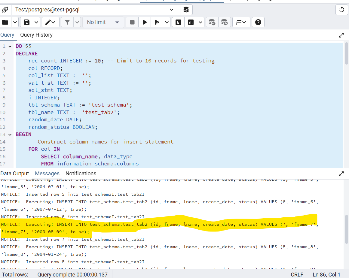 Generate random data