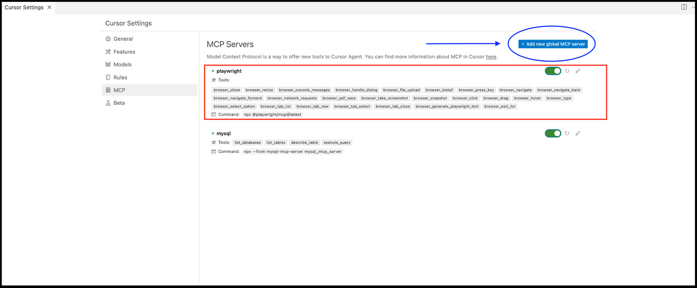 Update mcp.json file