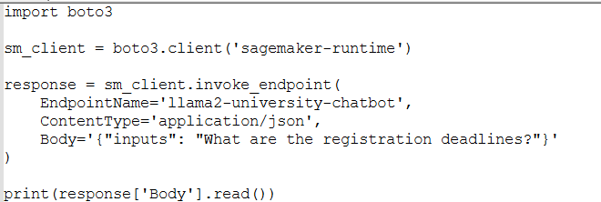 AWS SageMaker Invocation