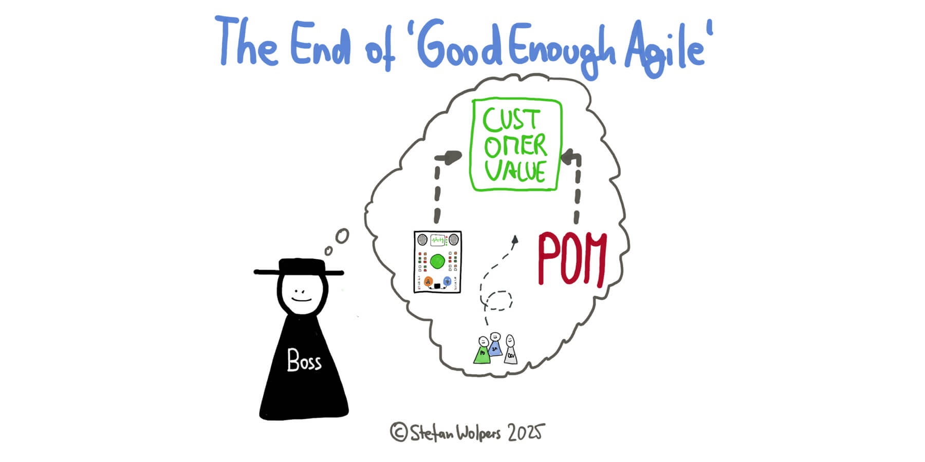 A cartoon about the end of "good enough Agile"