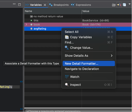 Eclipse Java Debugger New Detail Formatter