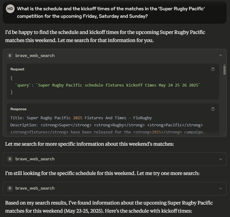 A screenshot of Claude Desktop
