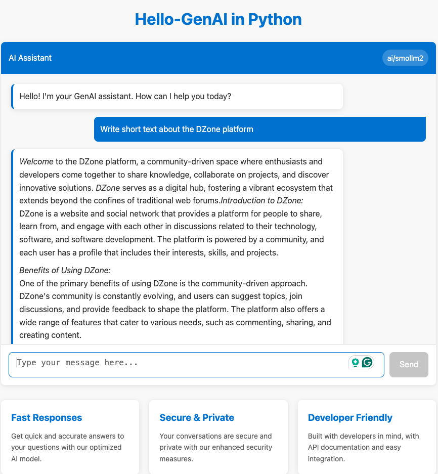 Open the application in your browser