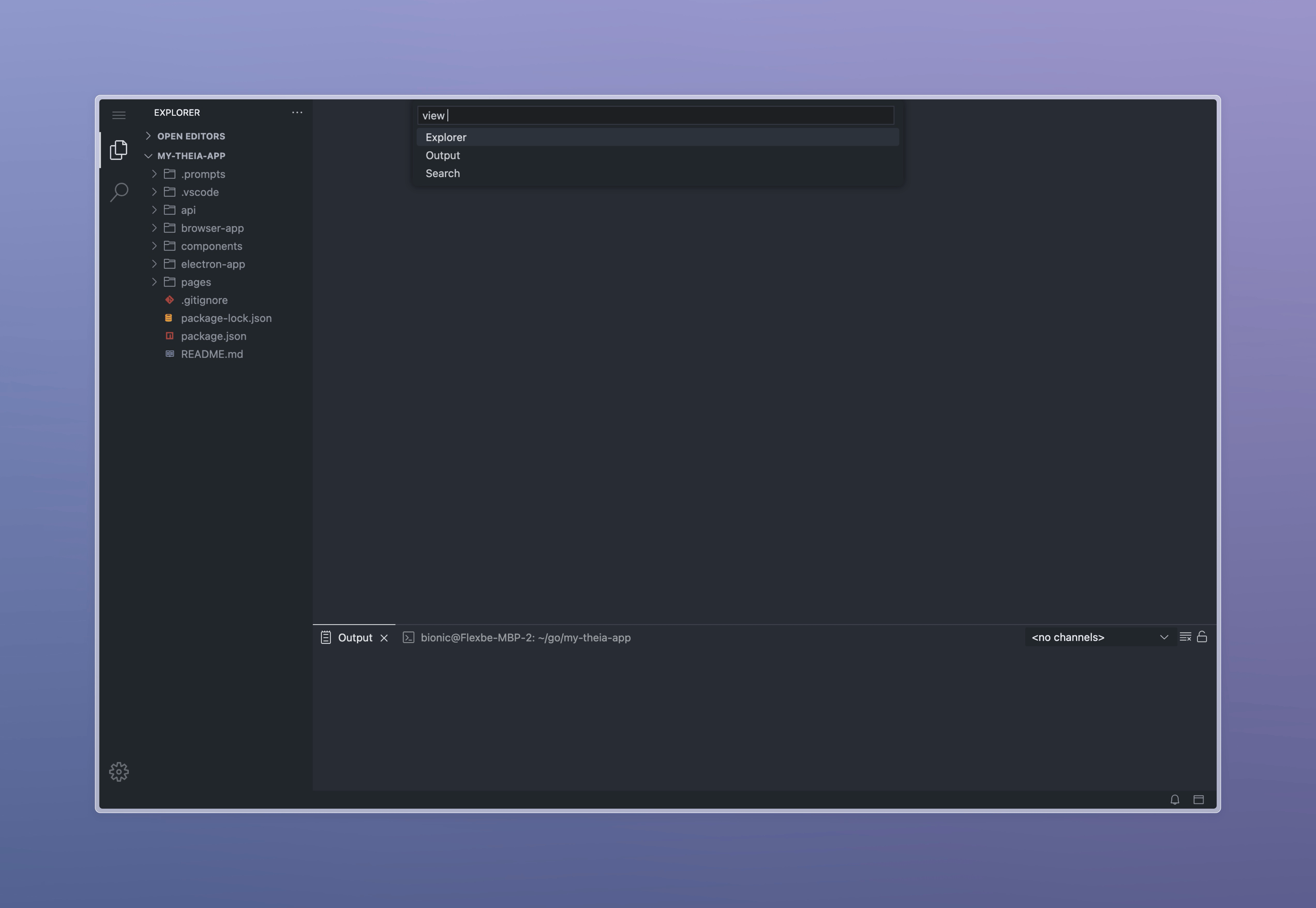 Without the unnecessary modules, the editors contains only four views