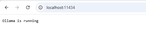 "Ollama is running" message 