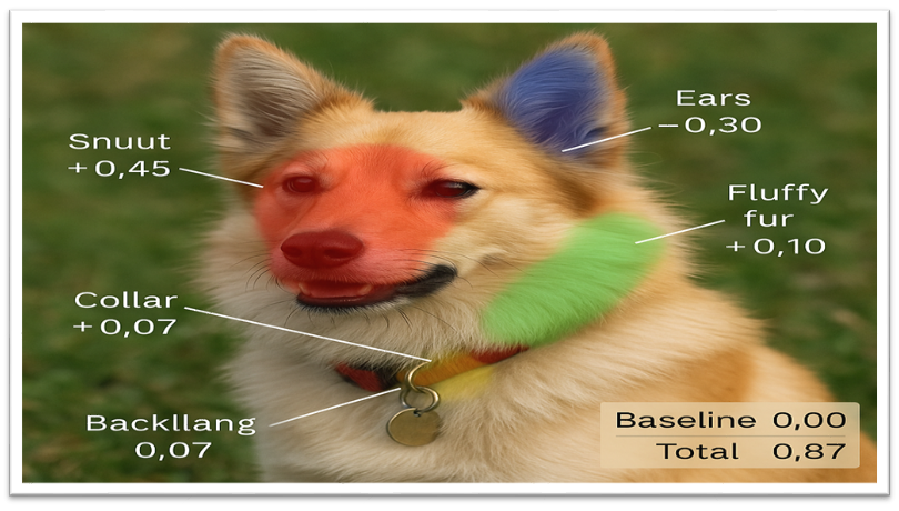 Image of a dog and XAI