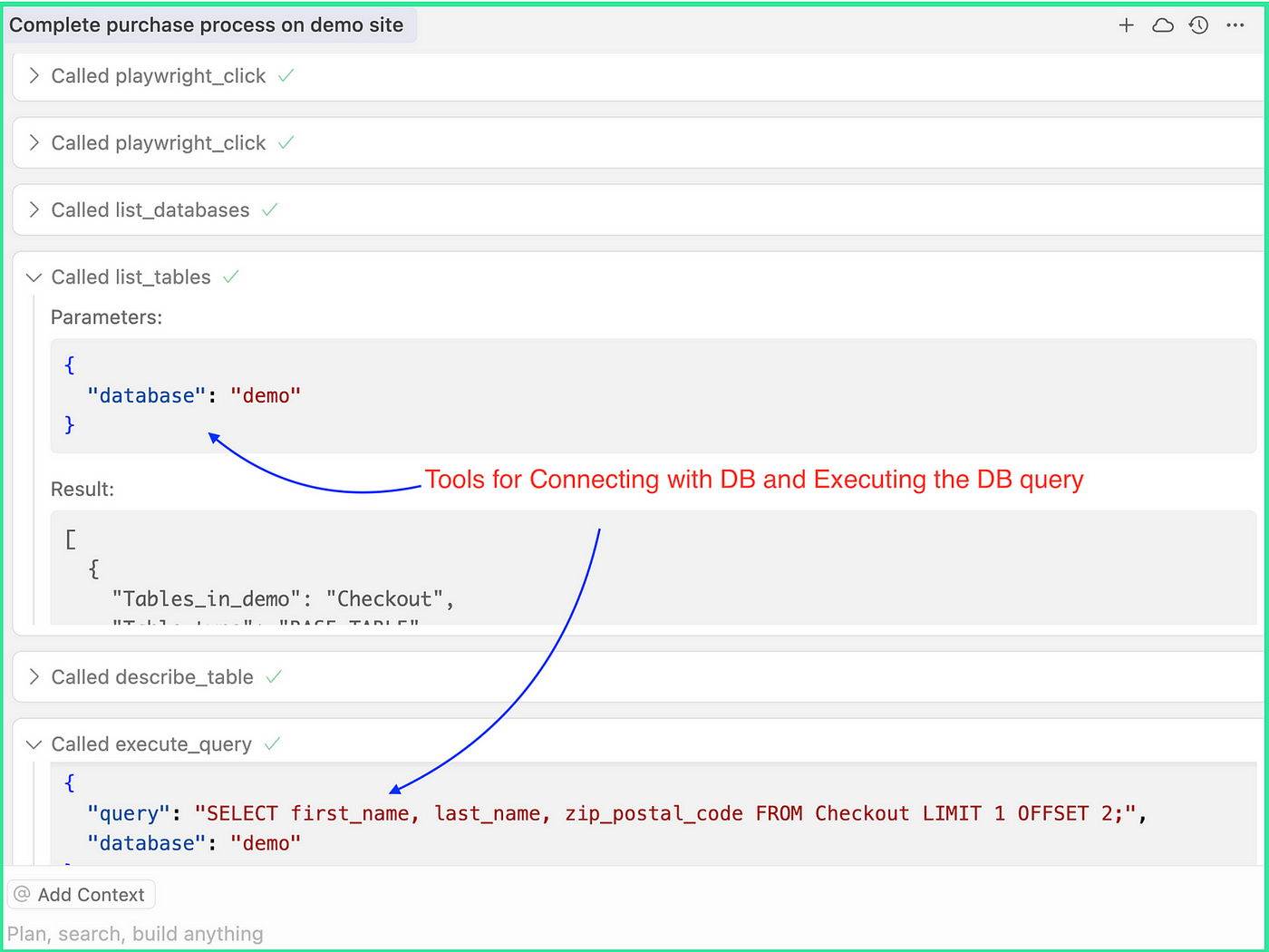 Tools for connecting with DB