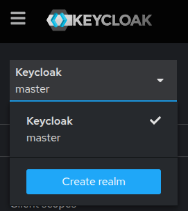Click master realm