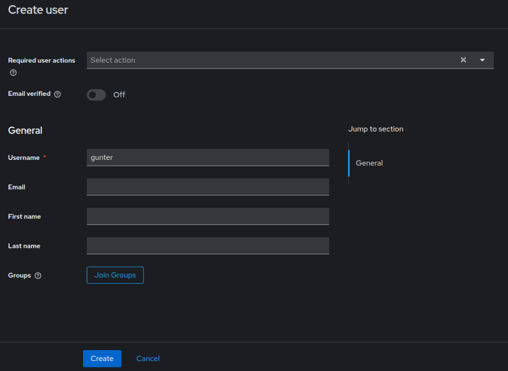 Create User