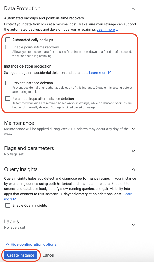 Creating Your Cloud SQL for PostgreSQL
