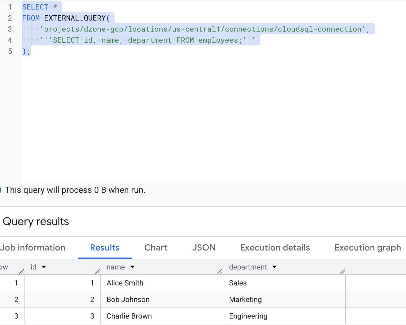 Querying Cloud SQL Data from BigQuery