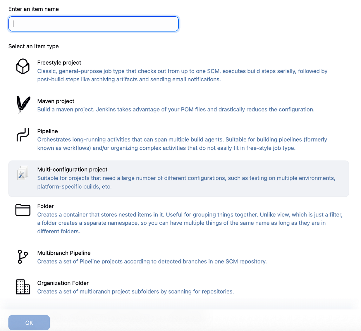 Jobs available in Jenkins