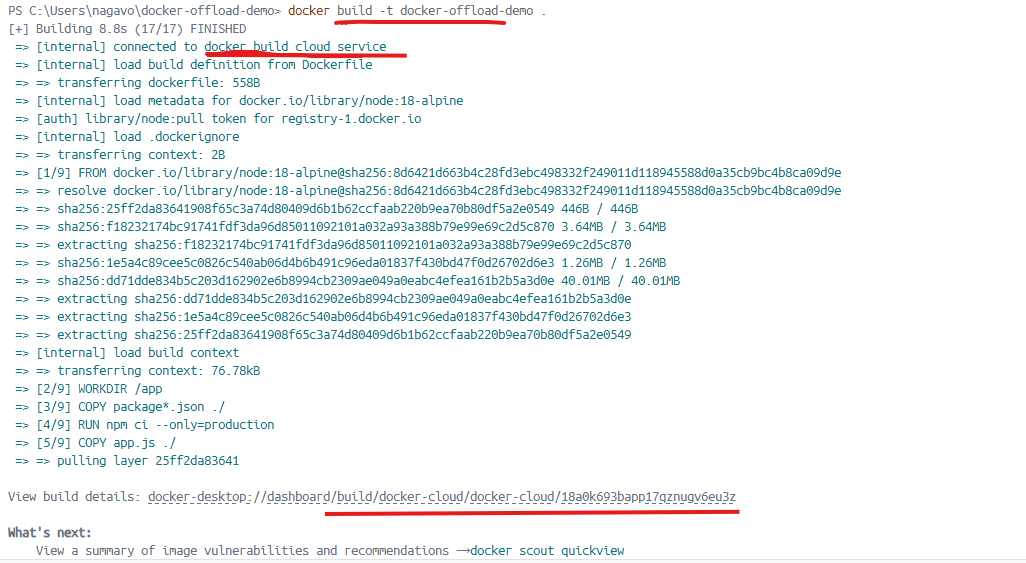 Build happens on cloud infrastructure